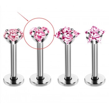 1pc Surgical Steel Labret Lip Piercing Jewelry Star CZ Zircon Cartilage Tragus Ear Studs Screw Percing Nose Ring Bijoux