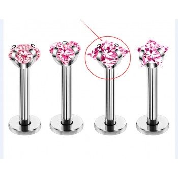 1pc Surgical Steel Labret Lip Piercing Jewelry Star CZ Zircon Cartilage Tragus Ear Studs Screw Percing Nose Ring Bijoux