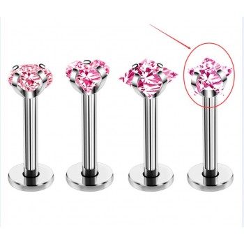 1pc Surgical Steel Labret Lip Piercing Jewelry Star CZ Zircon Cartilage Tragus Ear Studs Screw Percing Nose Ring Bijoux