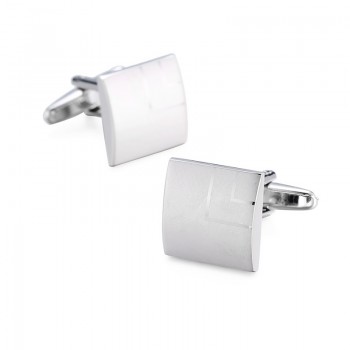 Novelty Hot selling cufflinks High quality Smooth stainless steel laser drawing design cuff links Wedding business Jewelley