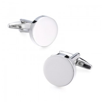 Novelty Hot selling cufflinks High quality Smooth stainless steel laser drawing design cuff links Wedding business Jewelley