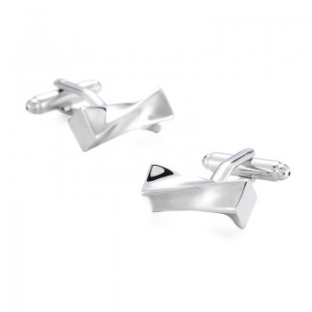 Novelty Hot selling cufflinks High quality Smooth stainless steel laser drawing design cuff links Wedding business Jewelley