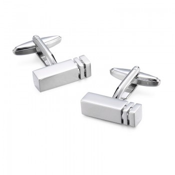 Novelty Hot selling cufflinks High quality Smooth stainless steel laser drawing design cuff links Wedding business Jewelley