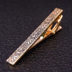HYX Classic golden Tie Clips for Men High Quality Enamel Engrave Pattern Necktie Tie Bar Clasp Tie Clip Black Brand Jewelry