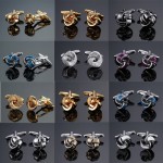 DY The new high quality brass goldsilverblackand twist Cufflinks mens fashion wedding French shirt Cufflinks free shipping