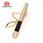 Classic Black stone Tie Clips for Men High Quality Necktie tie bar clasp gold tie clip Hot Sale Brand Jewelry Wedding Party