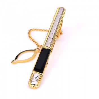 Classic Black stone Tie Clips for Men High Quality Necktie tie bar clasp gold tie clip Hot Sale Brand Jewelry Wedding Party