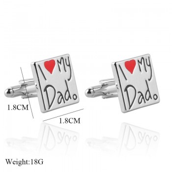 2018 New fashion cufflink for men I Love My Wife Design good husband cuff link men shirt charm zinc alloy cufflinks wholesale