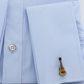iGame Guitar Cuff Links Coffee Painting Cute Musical Instruments Design Quality Brass Shirt Cuflinks For Men Free Shipping