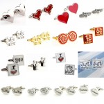 Silver Red Heart I Love You My Wife Fashion Wedding Cufflink Cuff Link 1 Pair Big Promotion Best Man Groom Groomsman Bride