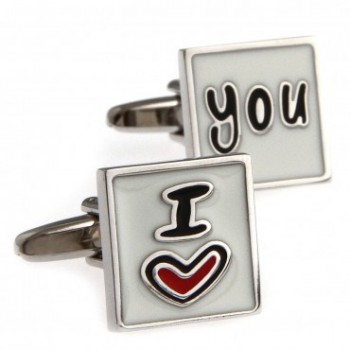 Silver Red Heart I Love You My Wife Fashion Wedding Cufflink Cuff Link 1 Pair Big Promotion Best Man Groom Groomsman Bride