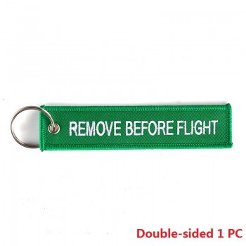 Remove Before Flight OEM Keychain Berloques Red Embroidery Highlight Key Fobs Chains Jewelry Aviation Gifts Chaveiro Masculino