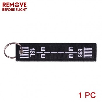 Remove Before Flight OEM Keychain Berloques Red Embroidery Highlight Key Fobs Chains Jewelry Aviation Gifts Chaveiro Masculino
