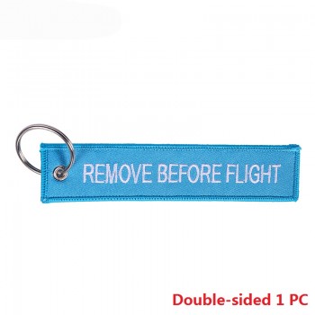 Remove Before Flight OEM Keychain Berloques Red Embroidery Highlight Key Fobs Chains Jewelry Aviation Gifts Chaveiro Masculino
