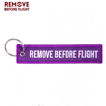 Remove Before Flight OEM Keychain Berloques Red Embroidery Highlight Key Fobs Chains Jewelry Aviation Gifts Chaveiro Masculino