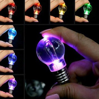 OTOKY 2018 Hot Sale New Mini Cute Key Chain Touch 7 Color Changing LED Light Lamp Bulb Keychain Toy For Gift Dropshipping Jun12