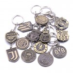 New Season CR7 C.RONALDO Messi Europe Football leagues Soccer Club Logo Bronze Keychains Mens Football Club Keychain Liverpool