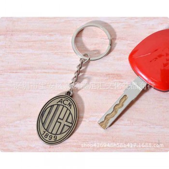New Season CR7 C.RONALDO Messi Europe Football leagues Soccer Club Logo Bronze Keychains Mens Football Club Keychain Liverpool
