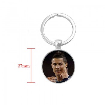 New Season CR7 C.RONALDO Messi Europe Football leagues Soccer Club Logo Bronze Keychains Mens Football Club Keychain Liverpool