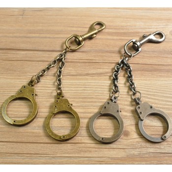 Police Officer Cosplay Creative Policewoman Handcuff Keychain Charms Pendant Car Key Keyring Handbag Key Chain Chaveiro
