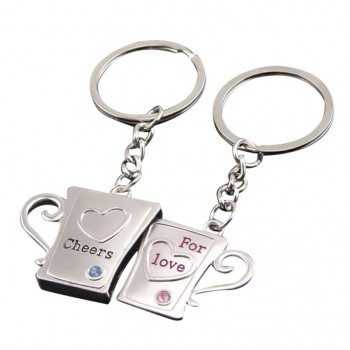 GEMIXI  Creative Couple Keychain Gift Cup Love Key Ring  4.5