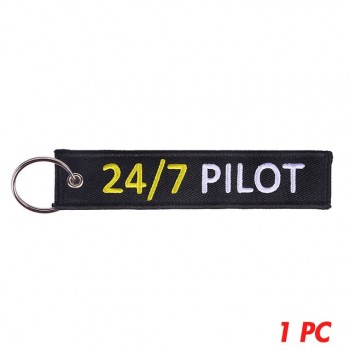 Remove Before Flight OEM Key Chains Berloques Red Embroidery Highlight Key Fobs Chains Jewelry Aviation Gifts Chaveiro Masculino