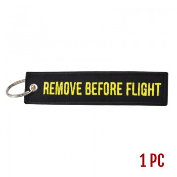Remove Before Flight OEM Key Chains Berloques Red Embroidery Highlight Key Fobs Chains Jewelry Aviation Gifts Chaveiro Masculino