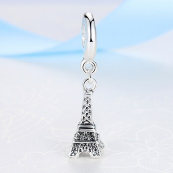 2018 Silver Beads Travel Eiffel Tower Big Ben Suitcase Pendant Charm Fit Pandora Women Diy Bracelets Bangles Necklace Jewelry