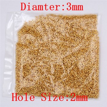 Aclovex 200pcs/lot Dia 2mm 3 mm Metal Copper Crimp End Beads Spacer Beads Gold Silver Color Stopper Beads for Diy Jewelry Making