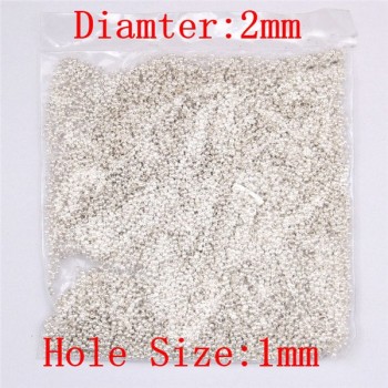 Aclovex 200pcs/lot Dia 2mm 3 mm Metal Copper Crimp End Beads Spacer Beads Gold Silver Color Stopper Beads for Diy Jewelry Making