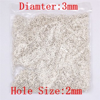 Aclovex 200pcs/lot Dia 2mm 3 mm Metal Copper Crimp End Beads Spacer Beads Gold Silver Color Stopper Beads for Diy Jewelry Making