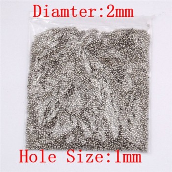 Aclovex 200pcs/lot Dia 2mm 3 mm Metal Copper Crimp End Beads Spacer Beads Gold Silver Color Stopper Beads for Diy Jewelry Making