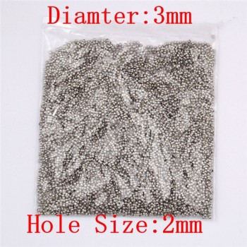 Aclovex 200pcs/lot Dia 2mm 3 mm Metal Copper Crimp End Beads Spacer Beads Gold Silver Color Stopper Beads for Diy Jewelry Making
