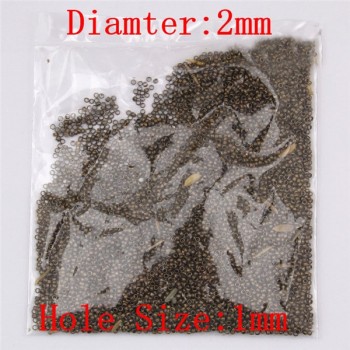 Aclovex 200pcs/lot Dia 2mm 3 mm Metal Copper Crimp End Beads Spacer Beads Gold Silver Color Stopper Beads for Diy Jewelry Making