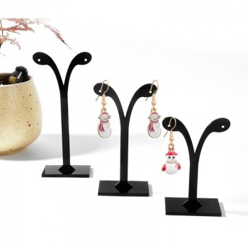 3pcs/set Earrings Display Shelf Stand Holder Jewelry Organizer Rack Leaf Pattern Stud Earrings Holder Display Stand Jewelry Rack