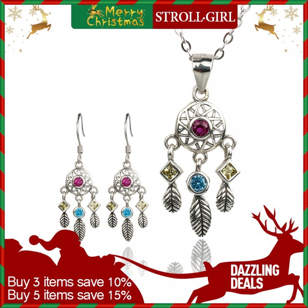New 100% Authentic 925 Sterling Silver dreamcatcher set Charms beads fit European bracelet diy jewelry making 925 christmas gift