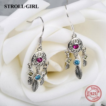 New 100% Authentic 925 Sterling Silver dreamcatcher set Charms beads fit European bracelet diy jewelry making 925 christmas gift
