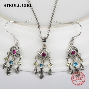 New 100% Authentic 925 Sterling Silver dreamcatcher set Charms beads fit European bracelet diy jewelry making 925 christmas gift