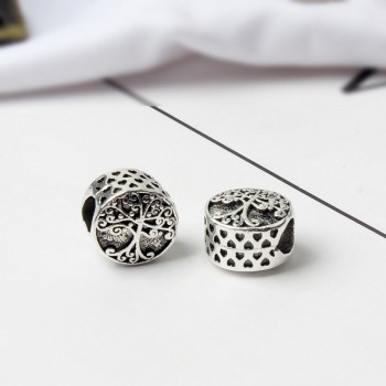 5PCS Bijoux Family is Where Love Grows Jewellery Tree Of Life Round Heart Bead For Jewelry Making DIY Pandora Charm Bracelet