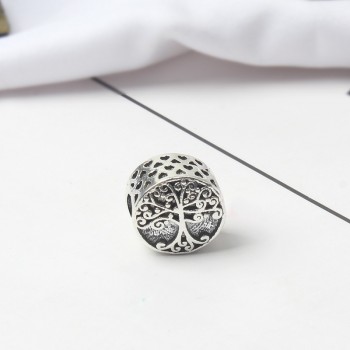 5PCS Bijoux Family is Where Love Grows Jewellery Tree Of Life Round Heart Bead For Jewelry Making DIY Pandora Charm Bracelet