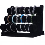 3-Tier Jewelry Bracelet Watch Bangle Display Holder Stand Showcase T-bar Stand Rack Bracele Holder 300*175*250mm