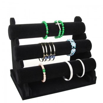 3-Tier Jewelry Bracelet Watch Bangle Display Holder Stand Showcase T-bar Stand Rack Bracele Holder 300*175*250mm