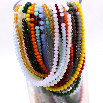 Crystal Rondelle Beads 3mm 148PCS/LOT Loose Czech Crystal Beads Wholesale Mixed Colors Faceted Porcelain Tamaryo Beads