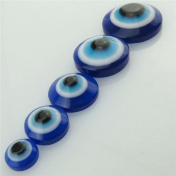 19969 (50/30/25/20/5 pcs/lot) 6/8/10/12/14/25mm Loose Blue Turkish Evil Eye Acrylic Flatback Beads Findings