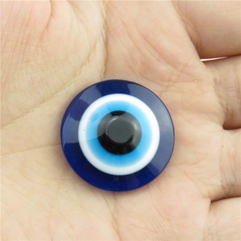 19969 (50/30/25/20/5 pcs/lot) 6/8/10/12/14/25mm Loose Blue Turkish Evil Eye Acrylic Flatback Beads Findings