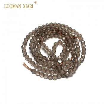Wholesale Faceted 2mm 3mm Natural Stone Beads Pink Quartz Crystal Gem Beads For Jewelry Making  Beadwork DIY Bracelet necklace