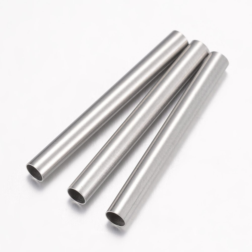 PandaHall 50pcs 10/15/20/25/30mm 304 Stainless Steel Metal Jewelry Findings Tube Loose Beads for DIY Carft Material Handcrafted