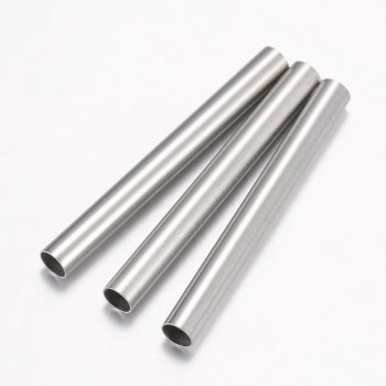 PandaHall 50pcs 10/15/20/25/30mm 304 Stainless Steel Metal Jewelry Findings Tube Loose Beads for DIY Carft Material Handcrafted