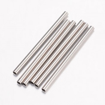 PandaHall 50pcs 10/15/20/25/30mm 304 Stainless Steel Metal Jewelry Findings Tube Loose Beads for DIY Carft Material Handcrafted