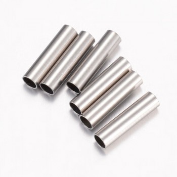 PandaHall 50pcs 10/15/20/25/30mm 304 Stainless Steel Metal Jewelry Findings Tube Loose Beads for DIY Carft Material Handcrafted